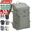 Coleman コールマン リュック 【 認定販売店 】 大容量 30L ウォーカー スクエア バックパック 正規品 メンズ デイパック レディース リュックサック 通学 通勤 学生 高校生 大学生 大人 A4 B4 PC収納 タブレット 黒 ボックス型 WALKER