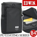 【SALE 20%OFF】 エドウィン リュック メンズ レディース EDWIN リュックサック デイパック バックパック カバン バッグ 通勤 通学 BOX型 通勤用 学生 PC ユニセックス 旅行 部活 黒リュック ブラック スポーツ シンプル 軽量 B4 撥水 丈夫