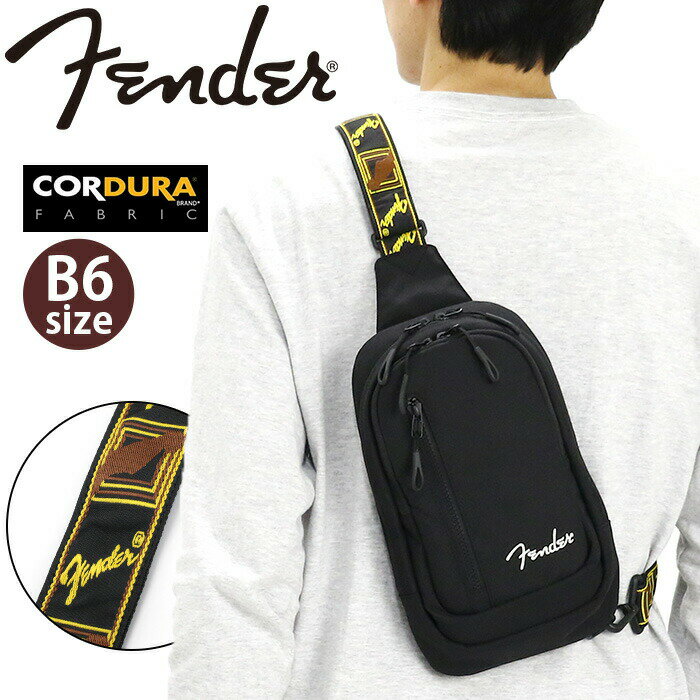 Rakuten - フェンダー ボディバッグ Fender メンズ 男 ウエストポーチ ボディバッグ ワンショルダー ボディーバッグ 斜め掛け 肩掛け かばん バッグ B6 シンプル カジュアル ロゴ ペンポケット サブバッグ コンパクト スリム 大人 メンズ 男性 かっこいい ブラック 黒 散歩 950-6058