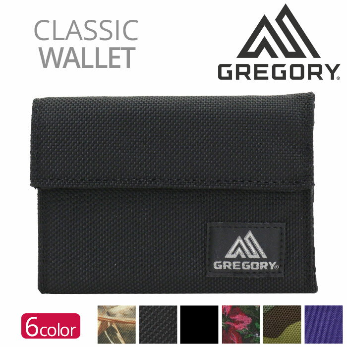 レゴ クラシック GREGORY グレゴリー 財布 ウォレット WALLET 正規品 三つ折り ミニウォレット ベルクロ 人気 ロゴ メンズ レディース 男女兼用 ブラック クラシック ワレット CLASSIC