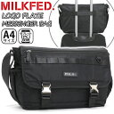 y2024Vz MILK FED. ~NtFh A.M GCG V_[obO fB[X V_[ bZW[ obO Jo obO ʋ ʊw s AEghA jZbNX ubN  A4 LOGO PLATE MESSENGER BAG S v[g bZW[obO 103241053006