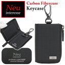 ノイ・インテレッセ キーケース メンズ ノイインテレッセ Neu interesse Carbn Fibercure カーボンファイバーキュア 鍵 キー 鍵入れ キーホルダー ケース カード入れ 革小物 カード収納 大人 かっこいい 男性 紳士 レザー 牛革 通勤 ビジネス シンプル おしゃれ 人気 黒 【CPT】 3113