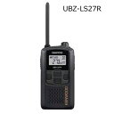 KENWOOD(ケンウッド) UBZ-LS27R(UBZ-LS27-R)(UBZ-LA27R) 特定小電力トランシーバー ■中継器対応モード27chを装備 液晶表示を見やすく、わかりやすく。 表示画面に新アイコン、ホワイトバックライトの新採用で夜間の視認性を向上。 便利な表示機能も新搭載しています。 ■通話のトラブルを解消「グループ番号不一致通知」 グループ番号が一致しない相手からの受信を「グループ 」と表示します。 ■イヤホン・マイクロホンの不具合がわかる「断線検知」 電源オンでイヤホン・マイクロホンの断線を瞬時に検知して表示します。 ※指定のオプションをご利用ください。 ■使いやすさを追求した新機能を搭載。 チャンネル番号の表示を1…10・11・12…20から、1…10・11・h1…h9に切り替え可能。従来機種との通信時に便利です。通話開始時に音を鳴らし、話し始めの音切れを防ぐ通話告知音も搭載しています。 ■長時間使える「バッテリーセーブ機能※2」 市販のアルカリ乾電池3本で最長100時間※3の連続運用が可能です。 ※2：バッテリーセーブ「on」または「ECo(H)」設定時は、消費電力を抑える動作を繰り返しているため、受信やVOX動作開始時の音声が途切れる場合があります。（出荷時はバッテリーセーブ「on」設定です） ※3：オプションのイヤホン付きクリップマイクロホン（EMC-3A）を使用時。 ■手や指先へのフィット感、操作性を向上 手袋をしていても操作できる回転ボリュームを採用。さらに全体的にキーを拡大、クリック感を持たせたことで操作の確実性をアップしています。 ■従来機種のオプションが利用可能。 従来のUBZ-Lシリーズのオプションがそのまま利用可能。機器切り替えのコストを抑えます。さらにオプション接続時のプラグの出っ張りも軽減しています。 ■電波メーター＆回転式アンテナを搭載 受信電波の状況がひと目でわかる「電波メーター」を搭載。受信状況に合わせて「回転式アンテナ」を柔軟に使いこなせます。 ■すぐれた防塵・防水機能※4も継承 トランシーバー本体はIP54＊の防塵・防水レベルを実現。屋内、屋外でも安心して利用できる実用性を備えています。 ＊IP54（防塵・防沫形）:有害な影響が発生するほどの粉塵が中に入らない。あらゆる方向からの飛沫による有害な影響がない。 ※4：外部スピーカー/マイクロホン接続端子用ゴムキャップ装着時のみ適用します。 ■コミュニケーションを加速する多彩な機能 ゆとりの20ch対応。（UBZ-LS27Rは中継機にも対応） 従来の9chと11chのトランシーバーをひとつのボディに凝縮。合計20chの交互交信に対応。9ch機、11ch機、いずれとも交信できます。 ■混信を防止して、快適に通話できる。グループモード グループ番号を1～38の中から選んで自由に設定しておくことで、他のグループと混信することなく快適に通話できます。 屋外でも聞きとりやすい大出力を実現しています。 低消費電力の高性能BTLアンプを搭載し、400mWのスピーカー出力を実現。イヤホン出力も90mWの大出力で聞きとりやすい音量を実現しています。 手ぶらで使える、話せる。ハンズフリー運用※5 ・VOX機能 両手がふさがっていてPTTボタンが押せないような状況でも安心。音声に反応して自動的に送信状態にできる機能です。（反応感度：5段階） ・PTTホールド機能 通話のたびにボタンを押し続ける煩わしさを解消。PTTボタンを一度押すだけで送信を継続、もう一度押すと待ち受け状態になります。 ・会話の始めはPTTで送信開始、終話はVOX VOX機能使用時の“頭切れ”を抑えるために、会話の始めはPTTで送信開始、終話はVOXといった操作も可能です。 ■第三者による通話の聞きとりを防ぐ。ボイススクランブル機能 グループモードと合わせて、この機能を使用することで、仲間以外の第三者が電波を受信しても通話が聞きとりにくくなります。 ■バッテリー残量を一目で確認。バッテリー残量表示機能 バッテリー残量を明確に表示。常にバッテリーの状態が確認でき、突然の電池切れで交信不能といったトラブルも未然に防ぎます。 ■女性でも手軽に使える。軽量・コンパクト設計 単3乾電池3本を入れた状態でも、わずか約180g。使う人を選ばない、携帯時もかさばらない設計です。 ■その他の機能 ・送信禁止機能 ・自動復帰設定（PTTホールド時） ・チャンネル非表示機能 ・10種類の呼出音 ・オートパワーオフ機能 ・キーロック機能 ・キー操作時のビープ音の有/無を選択可能 ・オートチャンネルセレクト ・ラウドネス機能 交信距離 建物が林立する市街地　約100～200メートル 見通しのよい場所　約1～2キロメートル 見通しのよい場所ほど、遠くと交信しやすくなります。表中の距離は、無線機を手に持って使用した際の目安ですが、無線機の位置や障害物などの諸条件により変化します。なお、アンテナを体から離し高く位置させることで、交信距離は向上します。 【ご注意】 当店に在庫が無い場合はメーカーより直送する場合もあります。 お急ぎの方は、事前に在庫の有無および納期をご確認ください。