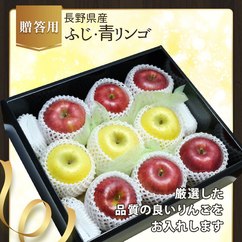 【長野県産　青森県産】シナノスイート・トキ 約2.5kg 9個送料無料 りんご フルーツ 国産 特選 贈答用 お歳暮 プレゼント ギフト【送料無料】【約2.5kg】【9個】 hamachu-10000285 はまべじ サンプル画像2
