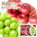 高級フルーツ詰め合わせセット 果物 詰め合わせ 長野県産 JA中野 シャインマスカット1房450g以上 長野県産 青森県産 りんご4玉1.2キロ以上 ぶどう り...