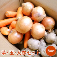 芋・玉・人参セット　5キロ 馬鈴薯 玉葱 人参 送料無料 野菜 じゃがいも にんじん ...