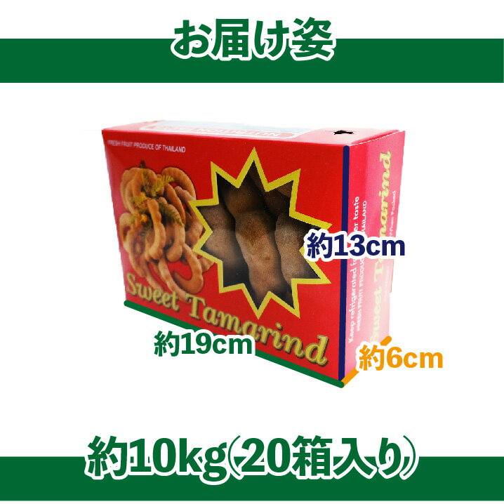 【タイ産】スイートタマリンド 約10kg 20箱入れ 1箱500g 送料無料 たまりんど マメ科 トロピカルフルーツ カレー マクカム アサムジャヴァ アサム イムリ インディアンデーツ tamarindus indica チョウセンマダマ ドライフルーツ