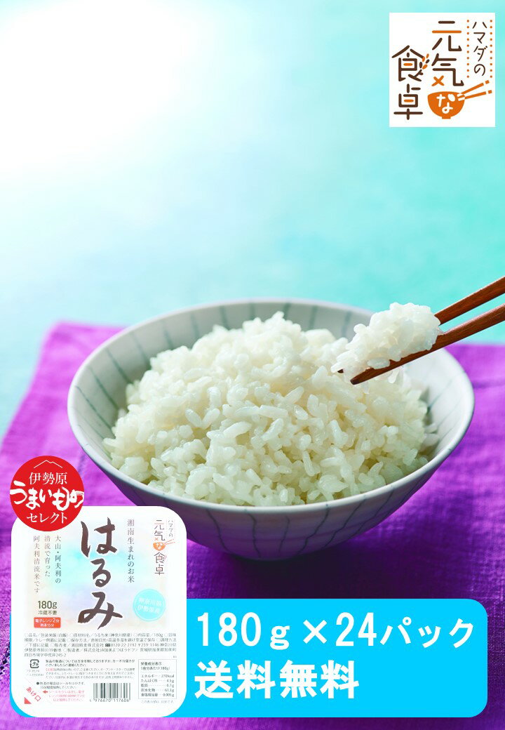 はるみごはん180g 24パック【送料無料】 濱田精麦株式会社 ハマダの元気な食卓 湘南 白米 神奈川県産 大山 防災 備蓄 ローリングストック ノベリティ 仕送り