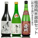 (福島県)【日本酒 飲み比べセット】福酒 720ml 純米3本組 箱無 末広壷中春+夢心夢の香+栄川純米酒辛口【送料無料 同梱不可】沖縄l離島不可