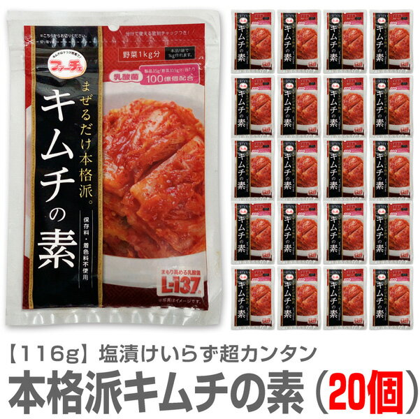 【20個セット】本格派キムチの素（116g×20個）まぜるだけで本格派 乳酸菌配合 常温発送【送料無料 クール品同梱不可】