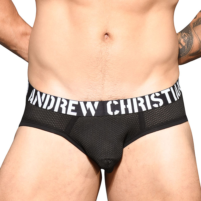 (Ah[NX`jANDREW CHRISTIAN Rebel Mesh Brief w Almost Naked XS,S,M,L,XL