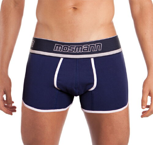 MOSMANN CLASSIC BOXER BRIEF NAVY SOLID SXL