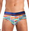 MOSMANN LUXE Multi-Color Striped Print Brief S/XL　　/あす楽対応 正午まで当日発送 （土日祝日を除く）