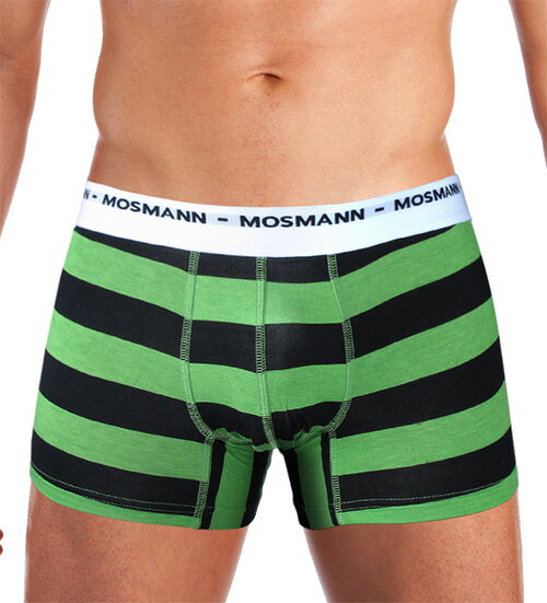 MOSMANN ECO STRIPE GREEN BOXER BRIEF SXL