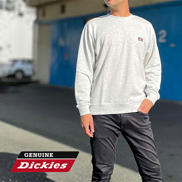 乐天商城 - ジェニュインディッキーズ GENUINE Dickies メンズ スウェットシャツ 送料無料 裏毛クルートレーナー M,L,LL