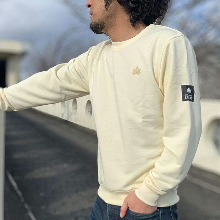 乐天商城 - ロゴス(LOGOS) メンズ ワンポイント 裏毛トレーナー M,L,LL