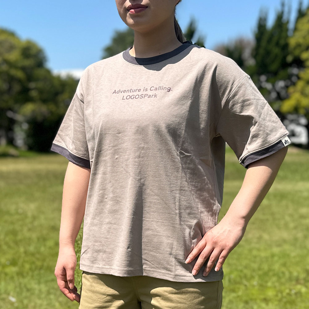 樂天商城 - ロゴスパーク レディース リンガーTシャツ OE天竺 半袖 配色Tシャツ 綿100％ ロゴプリント カジュアル 春夏 M L LL