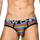 (アンドリュークリスチャン）ANDREW CHRISTIAN Disco Pride Stripe Brief wAlmost Naked XS,S,M,L,XL