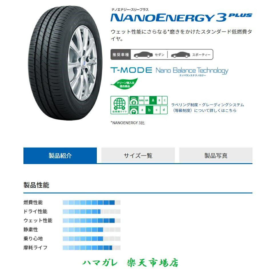 サマータイヤ　TOYO　TIRES　NANOENERGY3＋　トーヨー　ナノエナジー・スリープラス　215／40R17　83W　2本セット