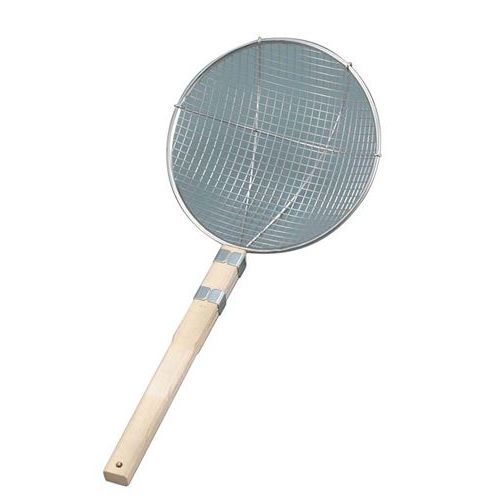 Chinese Goods - スクイアミ 24cm 丸型 木柄 極荒 18-8/業務用/新品/小物送料対象商品