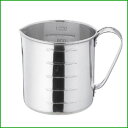 計量水マス 口付 1L 18-8 クローバー/業務用/新品