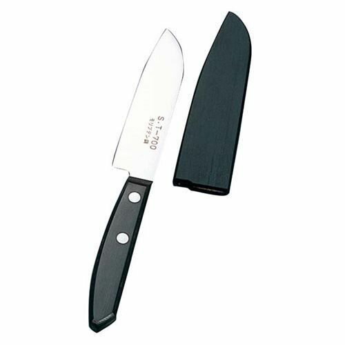 フルーツナイフ 木サヤ付 フルーツナイフ 三徳型 ST-700 11cm ST-700 長さ:210、背厚:1.8、刃渡:110 /業務用/新品