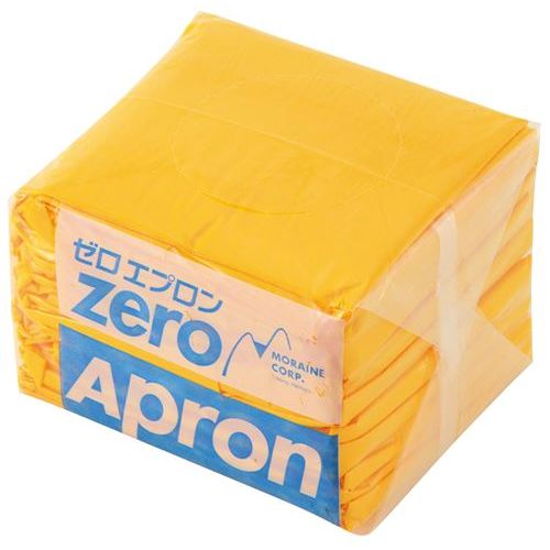 Gingham Aprons - ゼロエプロン イエロー ZAL-Y（35枚入）/業務用/新品/小物送料対象商品