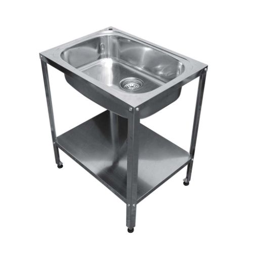 商品情報商品コード：aa1-0288400商品名：ステンレス簡易流し台 ASN-600寸法：幅600mm×奥行430mm×高さ700mm×シンク内寸：約530×360×H150お届け数(合計)：1重量：5kg[特記事項]材質・素材：本体、棚板、脚部/ステンレスアジャスター部/スチール、ポリプロピレン排水栓/ステンレス、ゴム、ABS樹脂排水ホース/ポリエチレン配送料について【ご注意】画面上の色はブラウザやご使用のパソコンの設定により実物と異なる場合があります。JANコード：4994163368557
