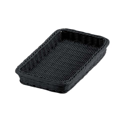 Bread Making Goods - PPラタン ベーカリーバスケット 32型 ブラック CO-710-BK 幅320×奥行180×高さ40(mm)/業務用/新品/小物送料対象商品