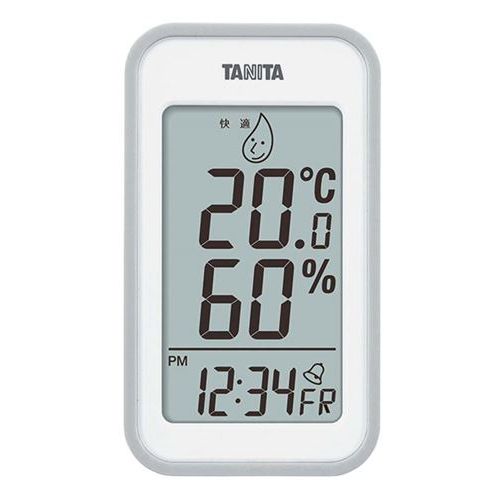 タニタ デジタル温湿度計 TT-559(GY)グレー 幅75×奥行30×高さ132(mm)/業務用/新品/小物送料対象商品のサムネイル