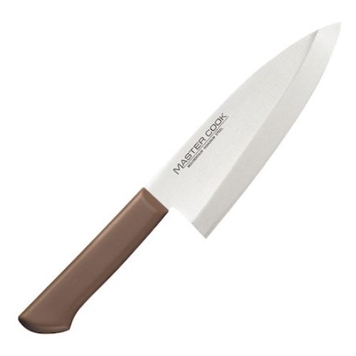 出刃 マスターコック 抗菌カラー庖丁 和出刃 MCDK165 ブラウン MASTER COOK MCDK165 長さ:303、背厚:4、刃渡:165 /業務用/新品/小物送料対象商品