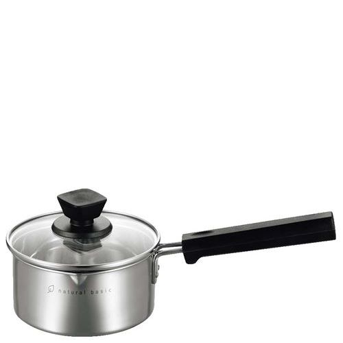 18-8 ナチュラルベーシック ミニ片手鍋(両口付)14cm NBP－14/業務用/新品/小物送料対象商品