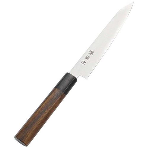 堺菊守(モリブデン鋼)和式 ウォールナット柄 切付ペティーナイフ 15cm/業務用/新品/小物送料対象商品