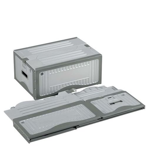 リス 折りたたみ ボックス 持ち手穴有り 25B グレー/業務用/新品/小物送料対象商品