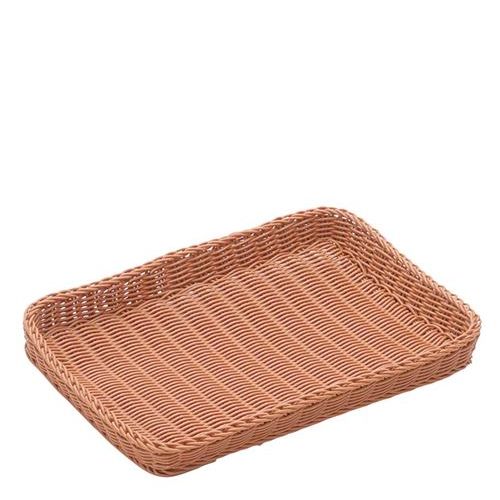 樹脂バスケット 角長浅40号 91－004B 茶/業務用/新品/小物送料対象商品