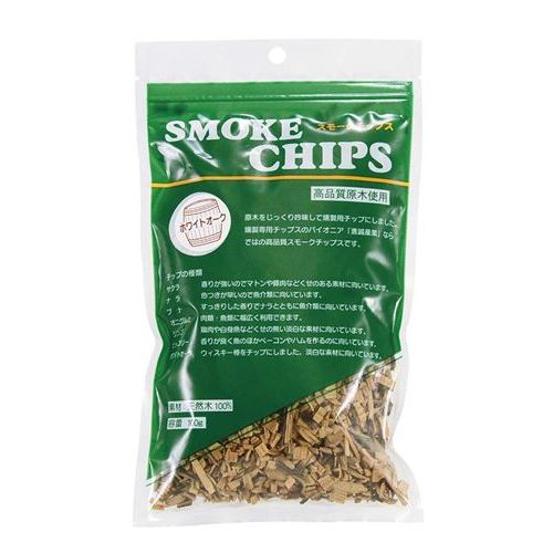商品情報商品名：スモークチップ 100g ホワイトオークメーカー型番：8059110JANコード：4510407300871入り数：1サイズ(外寸mm)：210×125×H30サイズ(内寸mm)：-重量：100g材質：-商品について●チャック袋入りで残ったチップの保管も便利です●ウイスキーの樽をチップにしてありますので甘い香りが何とも言えません。配送料について【ご注意】画面上の色はブラウザやご使用のパソコンの設定により実物と異なる場合があります。