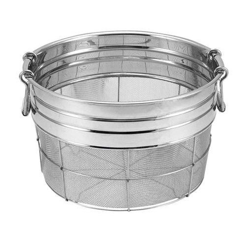 Stainless Steel - ザル 18-8 取手付 寸胴型 広巾ザル(ミゾ付)43cm (A)458(B)430(C)292(D)120/業務用/新品/小物送料対象商品