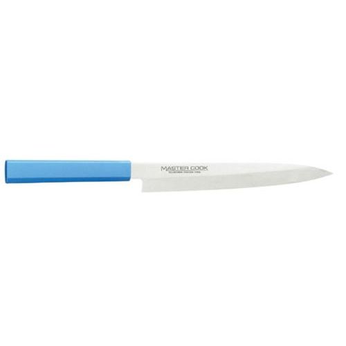 柳刃 マスターコック 抗菌カラー庖丁 柳刃 MCYK210 ブルー MASTER COOK MCYK210 長さ:354、背厚:3、刃渡:210 /業務用/新品/小物送料対象商品