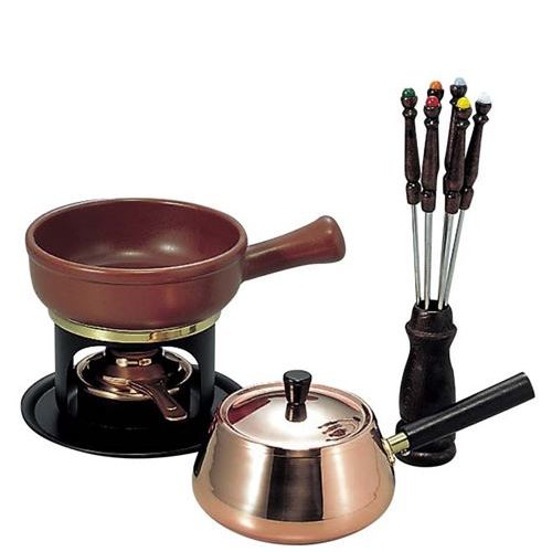 銅 ミニ チーズ＆オイルフォンデュセット S－736W/業務用/新品/送料無料