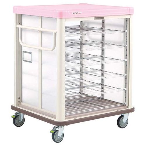 エレクター COO常温配膳車 シャッター式 リフトタイプ JCSL24RSP シュガーピンク/業務用/新品/送料無料