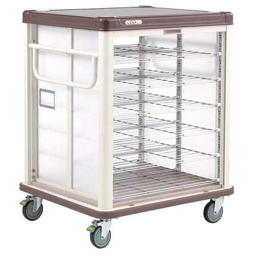 エレクター COO常温配膳車 シャッター式 リフトタイプ JCSL20RCB カフェブラウン/業務用/新品/送料無料