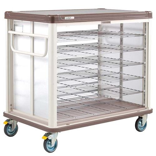 エレクター COO常温配膳車 シャッター式 ベーシックタイプ JCSB48RCB カフェブラウン/業務用/新品/送料無料