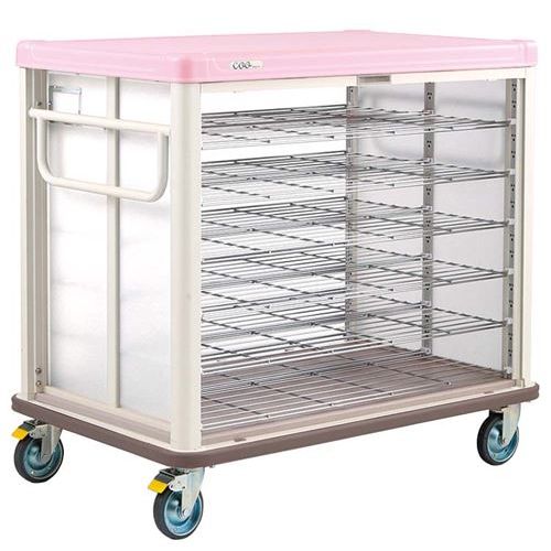 エレクター COO常温配膳車 シャッター式 ベーシックタイプ JCSB30RSP シュガーピンク/業務用/新品/送料無料