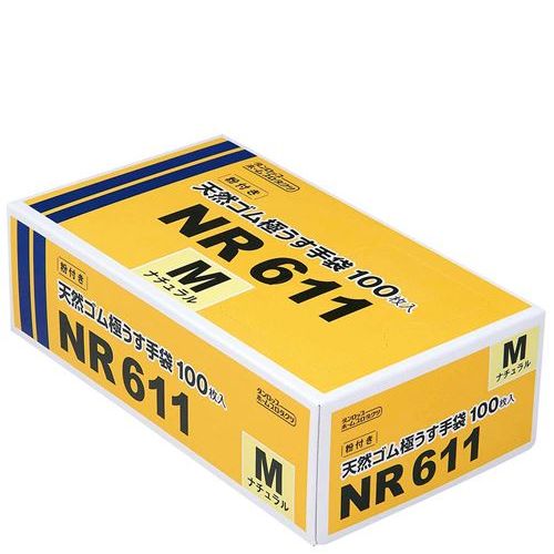 Rubber Gloves - ダンロップ 天然ゴム極うす手袋(100枚入)NR611 M－N ナチュラル/業務用/新品/小物送料対象商品
