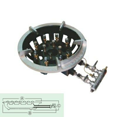 TG-12 13A(都市ガス) 鋳物コンロ サントク ガスコンロ 立型ゴトク TG型 /送料無料