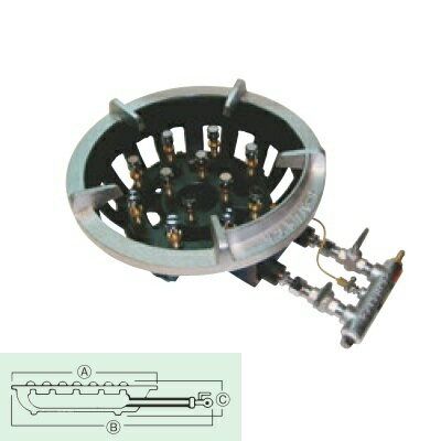 TG-15 13A(都市ガス) 鋳物コンロ サントク ガスコンロ 平型ゴトク TG型 /送料無料