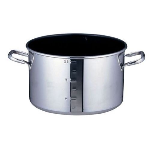 Ih/Gas Compatible - 【TKG】SA パワー・デンジアルファ 半寸胴鍋 24cm (蓋無) 目盛付 /9-0012-0202/業務用/新品/送料無料