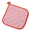 TKG チェック布製ポットホルダー レッド/業務用/新品/小物送料対象商品