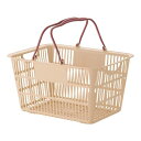 ショッピングバスケット U-28 ベージュ/エンジ/業務用/新品/小物送料対象商品(3)