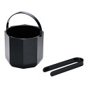 アクリル アイスバケット(トング付) 122-016 ブラック/業務用/新品/小物送料対象商品